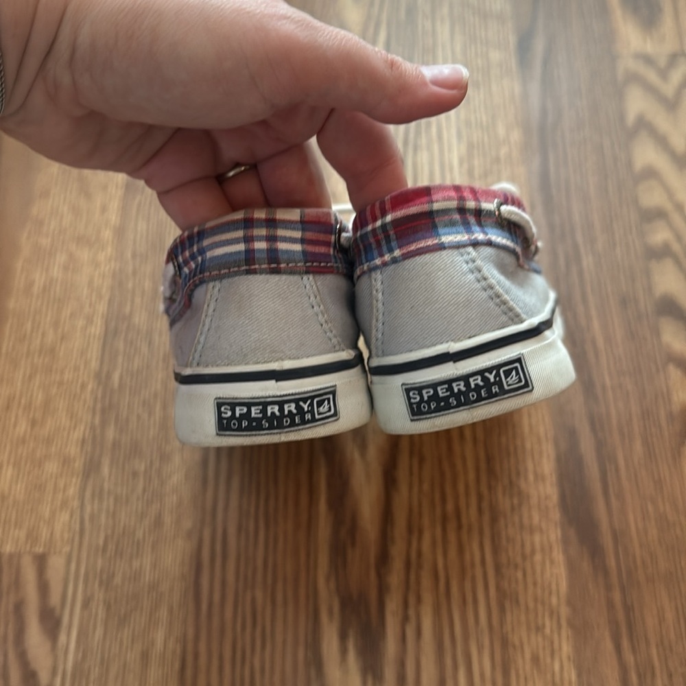 Sperry Plaid White Red Blue Boat Shoes Women’s Size 7.5 — Classic Nautical Style - Picture 3 of 5